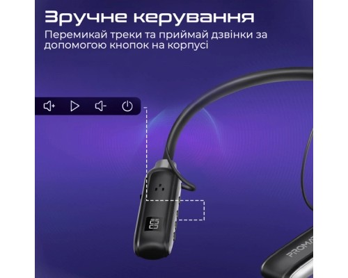 Навушники Promate Leap Black (leap.black)