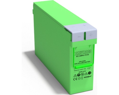 Батарея до ДБЖ MONBAT 12V-200Ah, AGM FRONT TERMINAL (12MVR200)