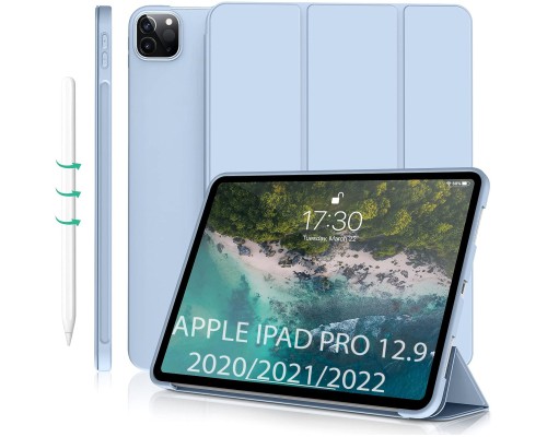 Чохол до планшета BeCover Tri Fold Soft TPU Silicone Apple iPad Pro 12.9 2020/2021/2022 Light Blue (711737)
