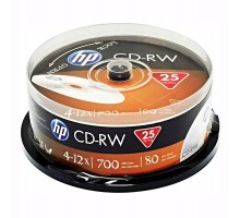 Диск CD HP CD-RW80 700MB 4X-12X Spindle 25шт (69313/CWE00019-3)