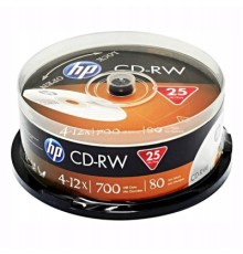Диск CD HP CD-RW80 700MB 4X-12X Spindle 25шт (69313/CWE00019-3)