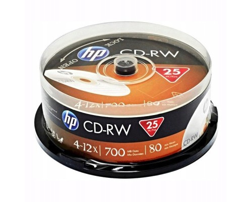 Диск CD HP CD-RW80 700MB 4X-12X Spindle 25шт (69313/CWE00019-3)