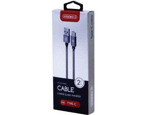 Дата кабель USB 2.0 AM to Type-C 2.0m CBGNYT2 grey Intaleo (1283126489143)