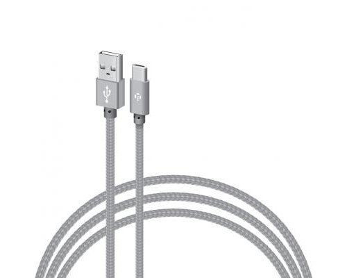 Дата кабель USB 2.0 AM to Type-C 2.0m CBGNYT2 grey Intaleo (1283126489143)