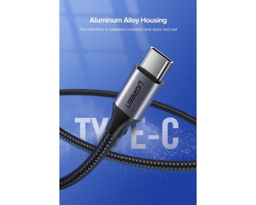 Дата кабель USB 2.0 AM to Type-C 1.5m US288 Aluminum Braid (Black) Ugreen (60127)