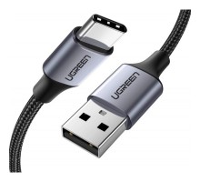 Дата кабель USB 2.0 AM to Type-C 1.5m US288 Aluminum Braid (Black) Ugreen (60127)