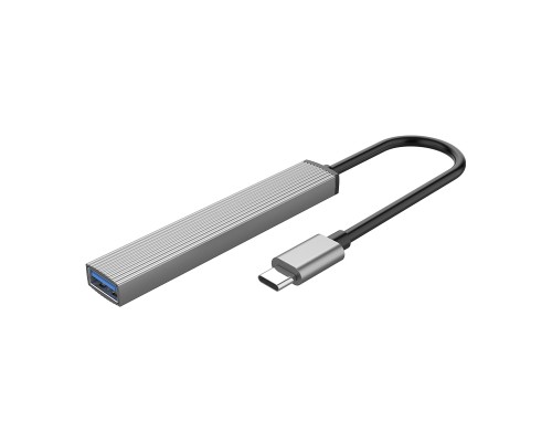 Концентратор Orico Type-C to USB3.0, 2xUSB2.0, TF (AH-12F-GY-BP) (CA913541)