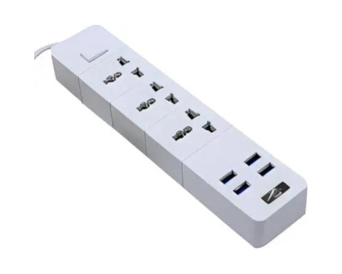 Мережевий фільтр живлення Voltronic TВ-Т08, 3роз, 4*USB White (ТВ-Т08-White)