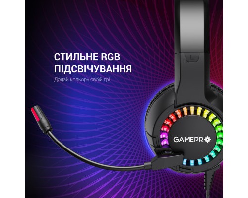 Навушники GamePro HS382 RGB Black/Red (HS382)