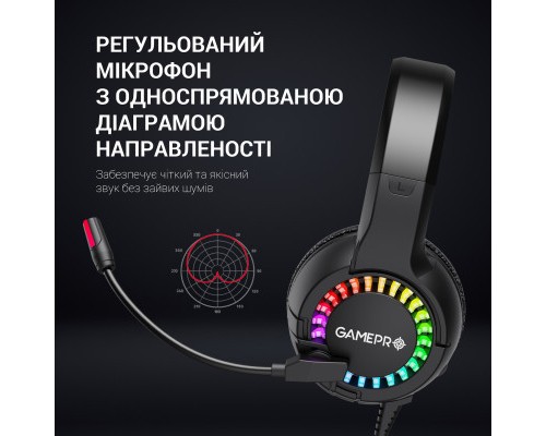 Навушники GamePro HS382 RGB Black/Red (HS382)