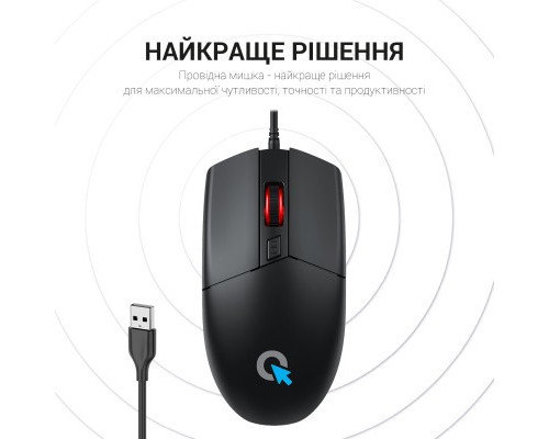 Мишка OfficePro M115 USB Black (M115)