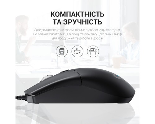 Мишка OfficePro M115 USB Black (M115)