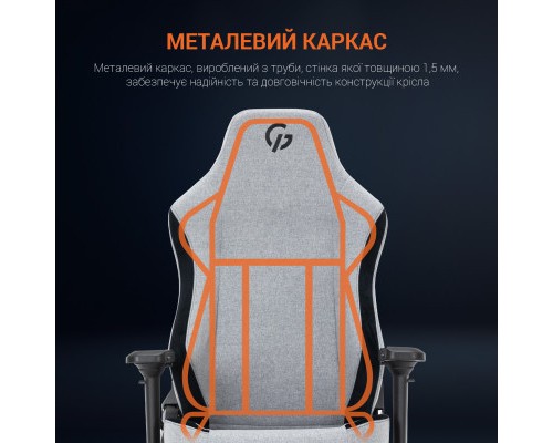 Крісло ігрове GamePro GC715DG Linen fabric Dark grey (GC715DG)