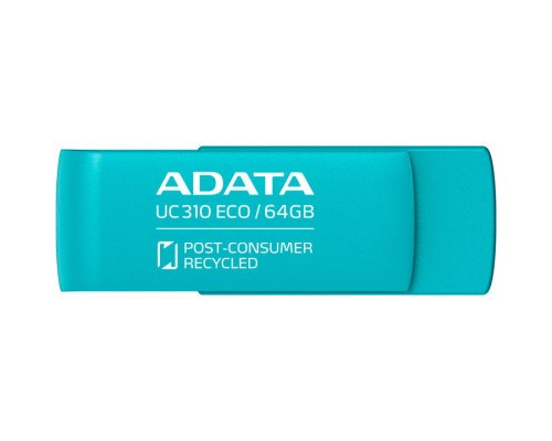 USB флеш накопичувач ADATA 64GB UC310 Eco Green USB 3.2 (UC310E-64G-RGN)