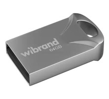 USB флеш накопичувач Wibrand 64GB Hawk Silver USB 2.0 (WI2.0/HA64M1S)
