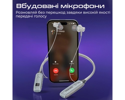 Навушники Promate Leap Silver (leap.silver)