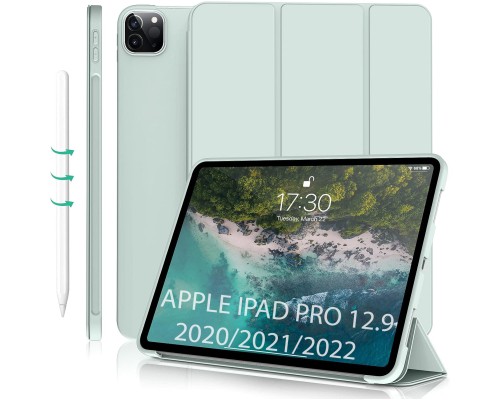 Чохол до планшета BeCover Tri Fold Soft TPU Silicone Apple iPad Pro 12.9 2020/2021/2022 Light Green (711738)
