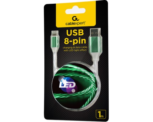 Дата кабель USB 2.0 AM to Lightning 1.0m 2A Cablexpert (CC-USB-8PLED-1M)