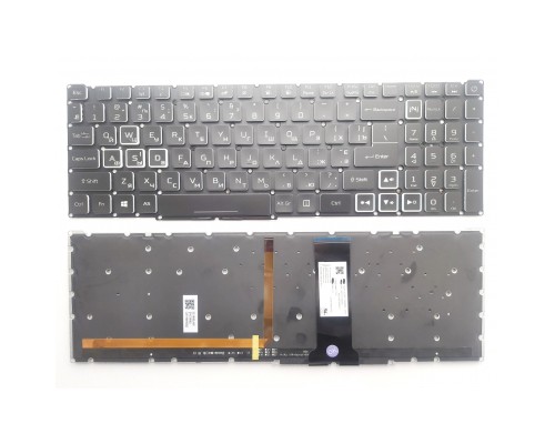 Клавіатура ноутбука Acer Nitro 4 AN515-43/AN515-54/AN517-51/AN715-51 черна з кольор п (A46212)