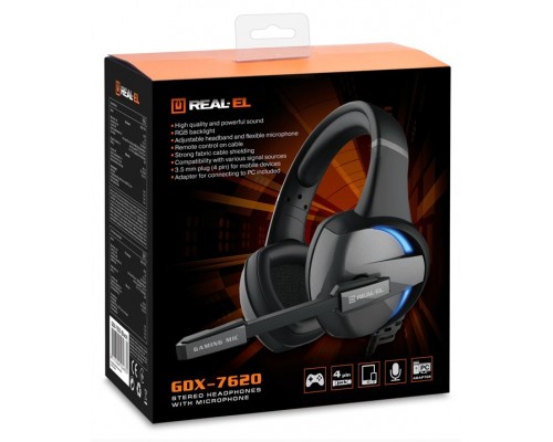 Навушники REAL-EL GDX-7620 Black
