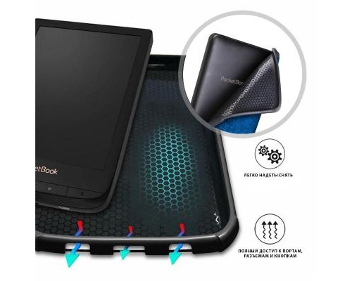 Чохол до електронної книги AirOn Premium PocketBook 606/628/633 dark blue (4821784622174)