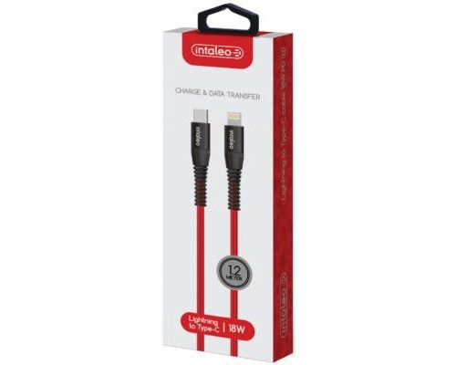 Дата кабель USB-C to Lightning 18W 1,2m CBRNYTL1 red Intaleo (1283126504129)