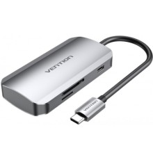 Концентратор Vention USB3.1 Type-C --> USB 3.0x3/SD/TF/PD 100W Hub 6-in-1 (TNHHB)