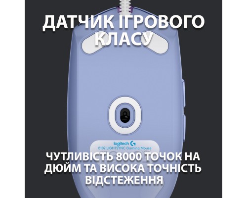 Мишка Logitech G102 Lightsync Lilac (910-005854)