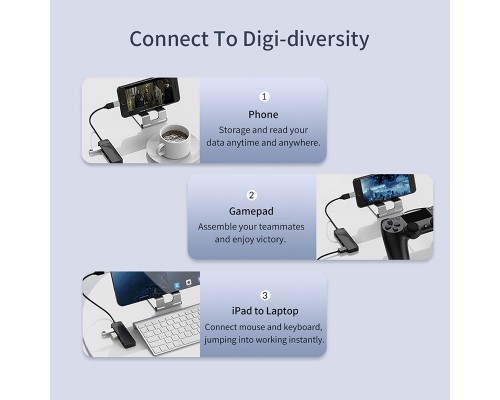 Концентратор Orico USB 2.0 4 ports (FL02-WH-BP) (CA913527)