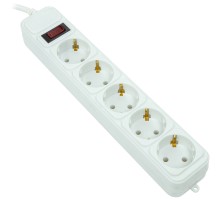 Мережевий фільтр живлення PowerPlant 7м, 5 розеток, євро, 100% мідь (JY-1056/7B) (EX610594)
