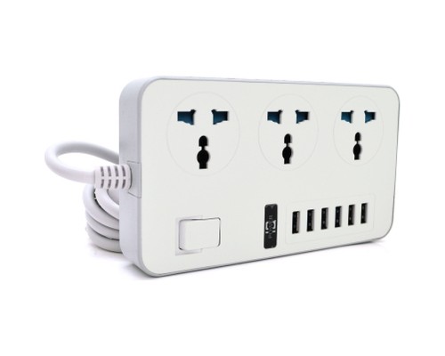 Мережевий фільтр живлення Voltronic TВ-Т09, 3роз, 6*USB White (ТВ-Т09-White)