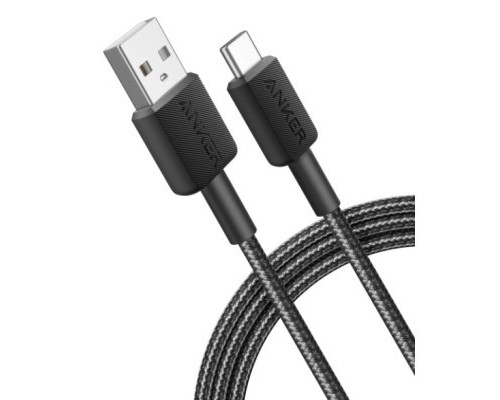Дата кабель USB 2.0 AM to Type-C 0.9m 322 Black Anker (A81H5G11)