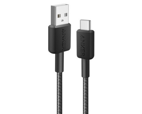 Дата кабель USB 2.0 AM to Type-C 0.9m 322 Black Anker (A81H5G11)