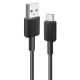 Дата кабель USB 2.0 AM to Type-C 0.9m 322 Black Anker (A81H5G11)