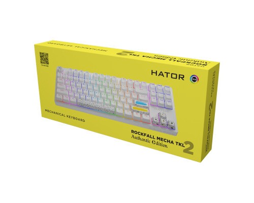 Клавіатура Hator Rockfall 2 Mecha TKL Authentic Edition Aurum Milky Way Silent USB White (HTK-531)