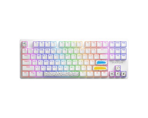 Клавіатура Hator Rockfall 2 Mecha TKL Authentic Edition Aurum Milky Way Silent USB White (HTK-531)