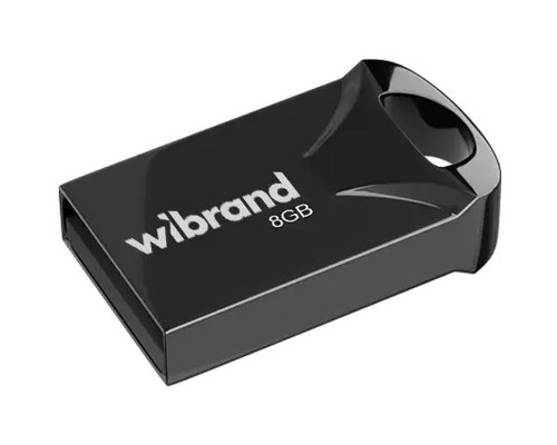 USB флеш накопичувач Wibrand 8GB Hawk Black USB 2.0 (WI2.0/HA8M1B)