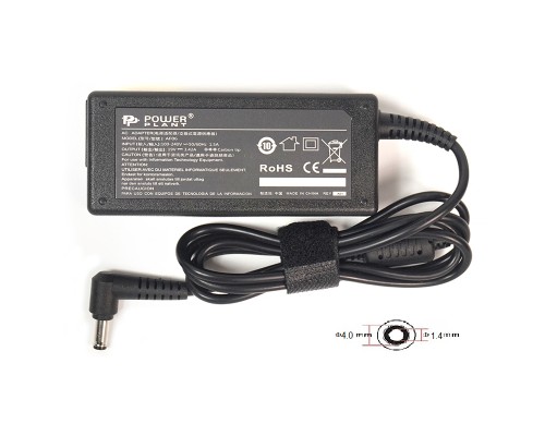 Блок живлення до ноутбуку PowerPlant ASUS 220V, 65W, 19V, 3.42A (4.0*1.35) (AS65F4014)