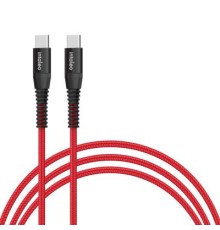 Дата кабель USB-C to USB-C 18W 1,2m CBRNYTT1 red Intaleo (1283126504112)
