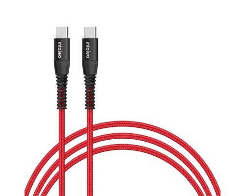 Дата кабель USB-C to USB-C 18W 1,2m CBRNYTT1 red Intaleo (1283126504112)