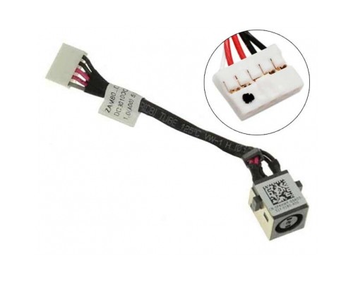 Роз'єм живлення ноутбука з кабелем Dell PJ726 (7.4mm x 5.0mm + center pin), 5-pin (A49106)