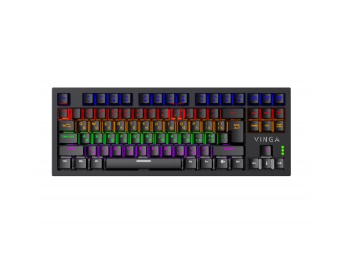 Клавіатура Vinga KBGM-110 87 key LED Blue Switch USB Black (KBGM-110 Black)