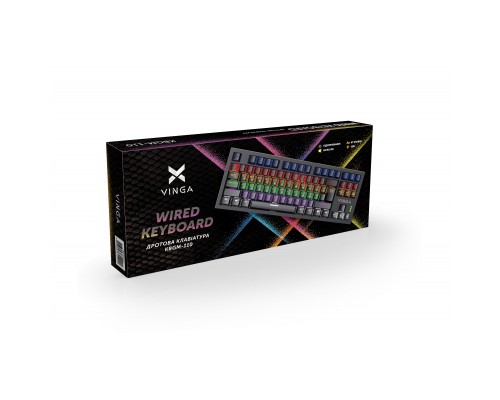 Клавіатура Vinga KBGM-110 87 key LED Blue Switch USB Black (KBGM-110 Black)