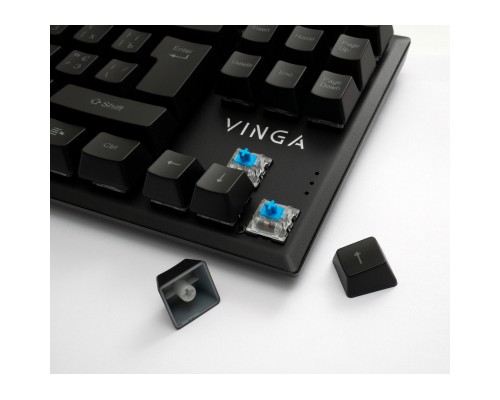 Клавіатура Vinga KBGM-110 87 key LED Blue Switch USB Black (KBGM-110 Black)