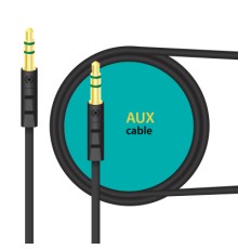 Кабель мультимедійний AUX 1.0m CB-AB11 black Piko (1283126489150)