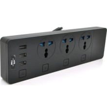Мережевий фільтр живлення Voltronic TВ-Т11, 3роз, 3*USB Black (ТВ-Т11-Black)