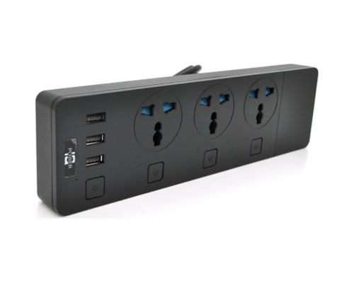 Мережевий фільтр живлення Voltronic TВ-Т11, 3роз, 3*USB Black (ТВ-Т11-Black)