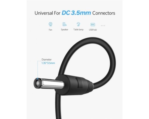 Кабель живлення USB 2.0 AM to DC 3.5 х 1.35 mm 1.0m USB 5V to DC 5V Dynamode (DM-USB-DC-3.5x1.35mm)