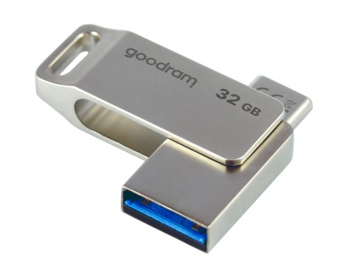 USB флеш накопичувач Goodram 32GB ODA3 Silver USB 3.0 / Type-C (ODA3-0320S0R11)