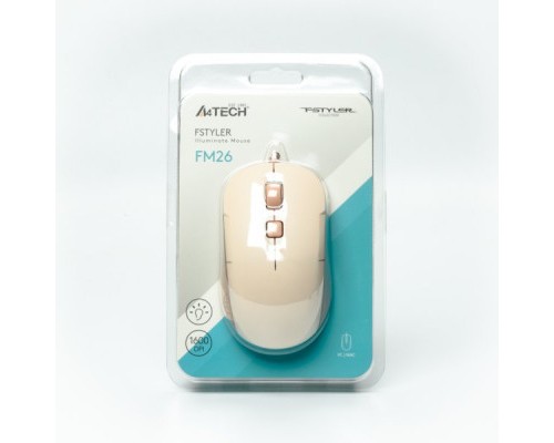 Мишка A4Tech FM26 USB Cafe Latte (4711421991391)